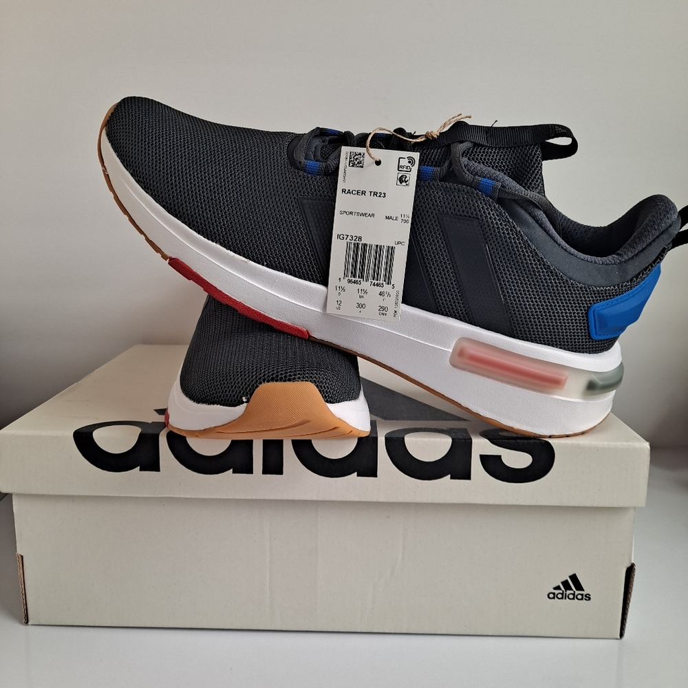 Adidas Men’s Racer TR23 Size 12 Lace-Up Sneakers with Accent Details Brand New
